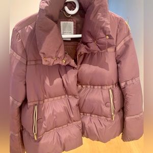 GEOX Super Puffer. Dusty ROSE with gold detail. Super warm. Like new